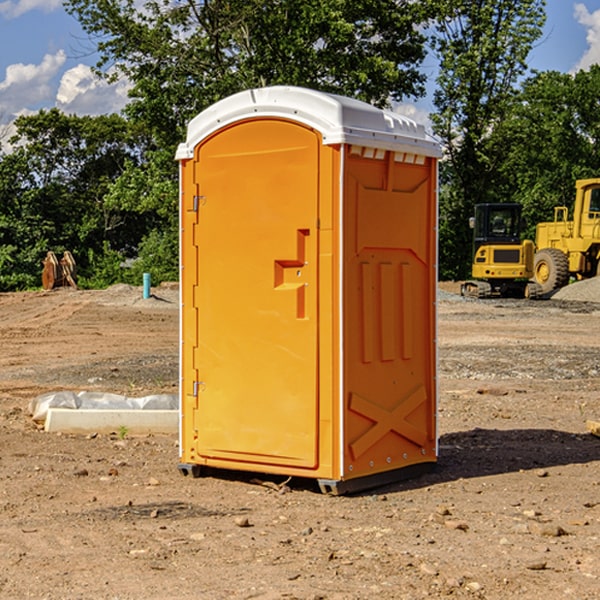 how often are the porta potties cleaned and serviced during a rental period in Guilderland Center New York